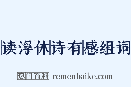 读浮休诗有感组词是什么意思的图片